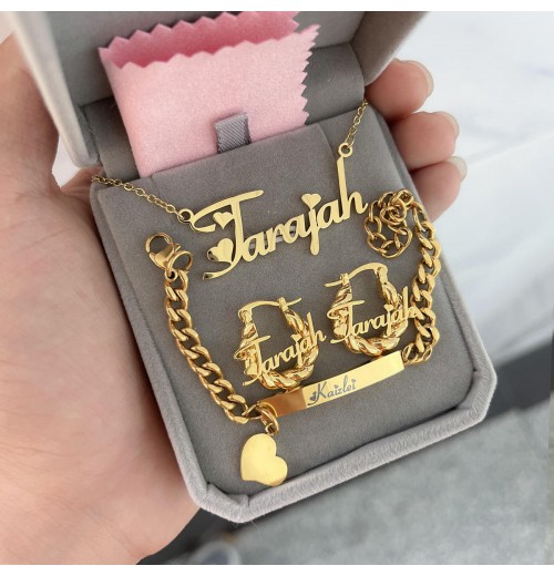 Hot sell Custom Stainless Steel Kids Set-Personalized Name Necklace Letter Bracelet Mini Luxury Weddings Parties Engagements Hot sell Custom Stainless Steel Kids Set-Personalized Name Necklace Letter Bracelet Mini Luxury Weddings Parties Engagements