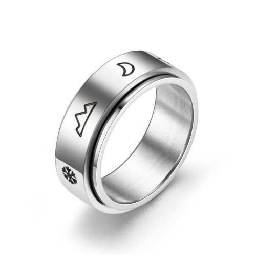 Wholesale Rotatable Titanium Ring Personalized Stainless Steel Jewelry for Teenagers for Gift Party Accessory Factory Price Wholesale Rotatable Titanium Ring Personalized Stainless Steel Jewelry for Teenagers for Gift Party Accessory Factory Price